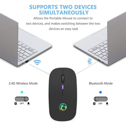 Mouse Wireless Bluetooth RGB RecarregÃ¡vel iMice