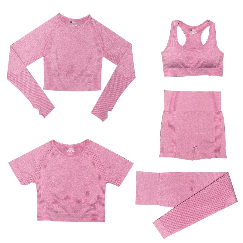 Conjunto Feminino Fitness Yoga - 5 peÃ§as