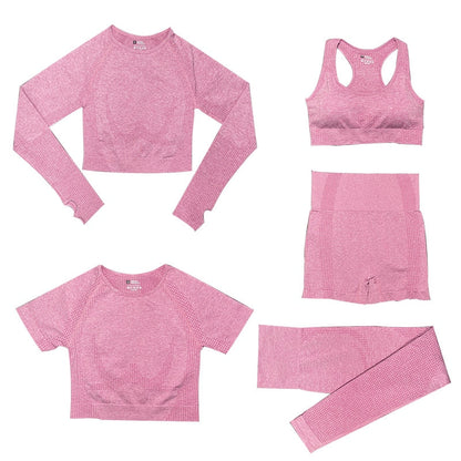 Conjunto Feminino Fitness Yoga - 5 peÃ§as