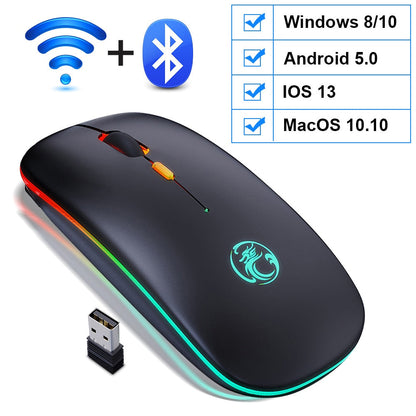 Mouse Wireless Bluetooth RGB RecarregÃ¡vel iMice
