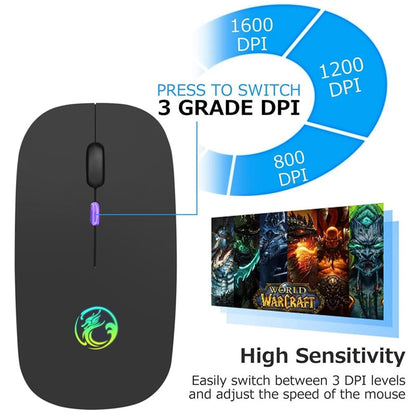 Mouse Wireless Bluetooth RGB RecarregÃ¡vel iMice