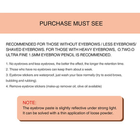 Sobrancelha Adesiva O.TWO.O Longa DuraÃ§Ã£o