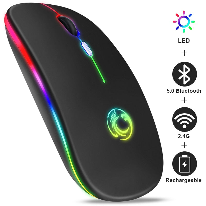 Mouse Wireless Bluetooth RGB RecarregÃ¡vel iMice