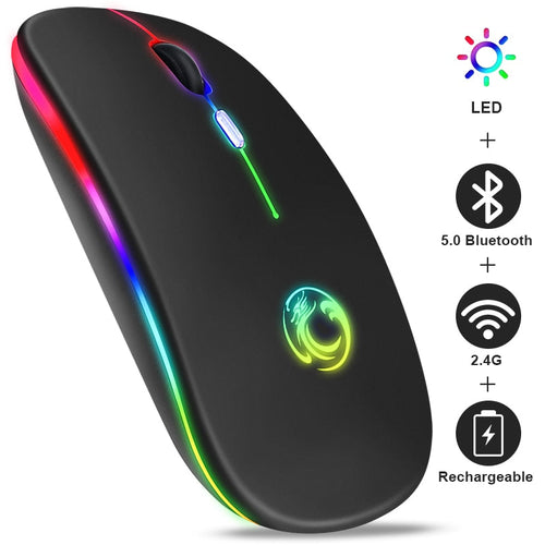 Mouse Wireless Bluetooth RGB RecarregÃ¡vel iMice