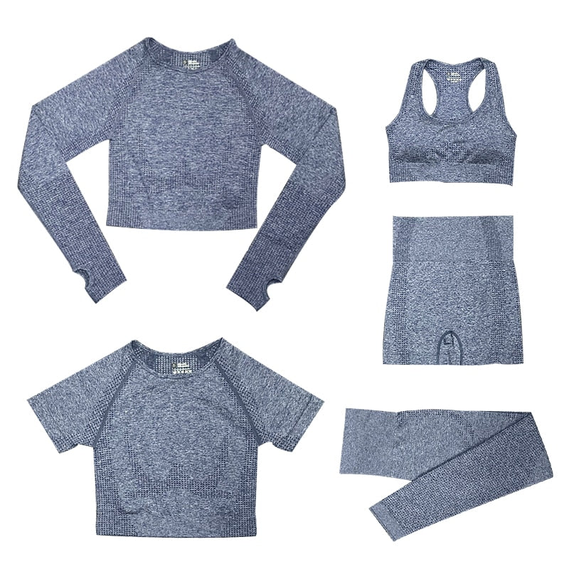 Conjunto Feminino Fitness Yoga - 5 peÃ§as