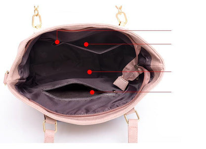 Conjunto Bolsa Luxo Feminina - 05 PeÃ§as