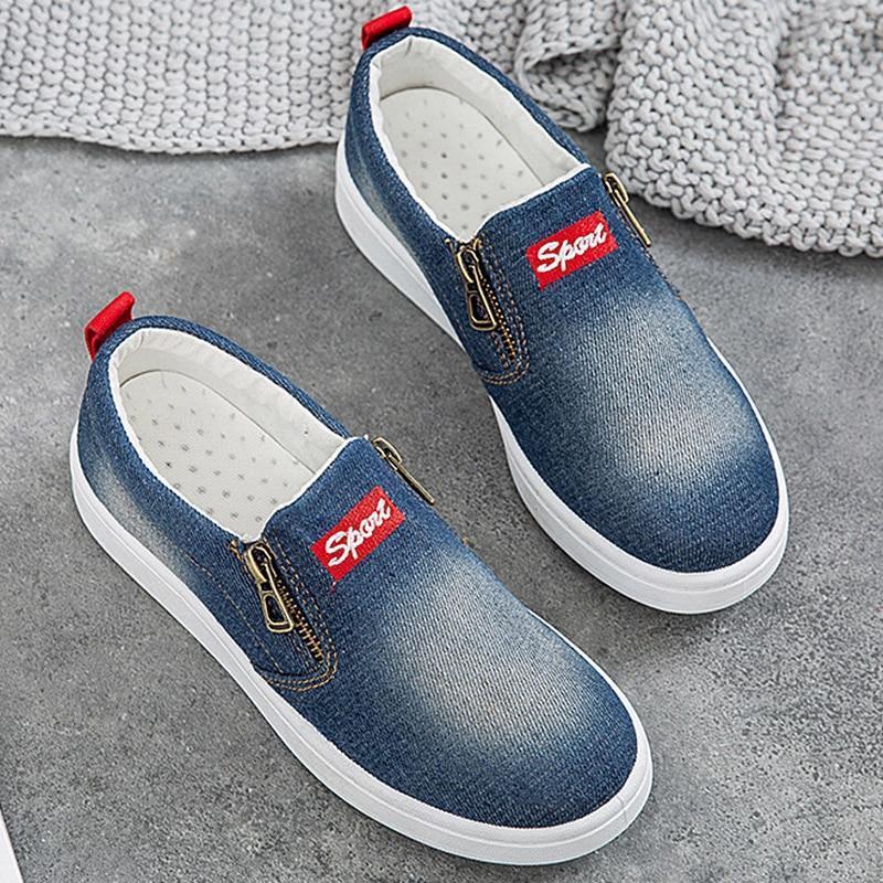 TÃªnis Casual Slip Denim